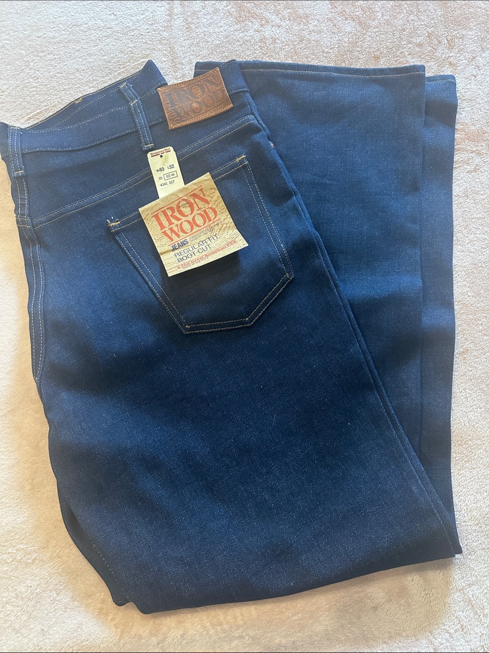 NWT Vintage Men's Bootcut Jeans in Dark Indigo